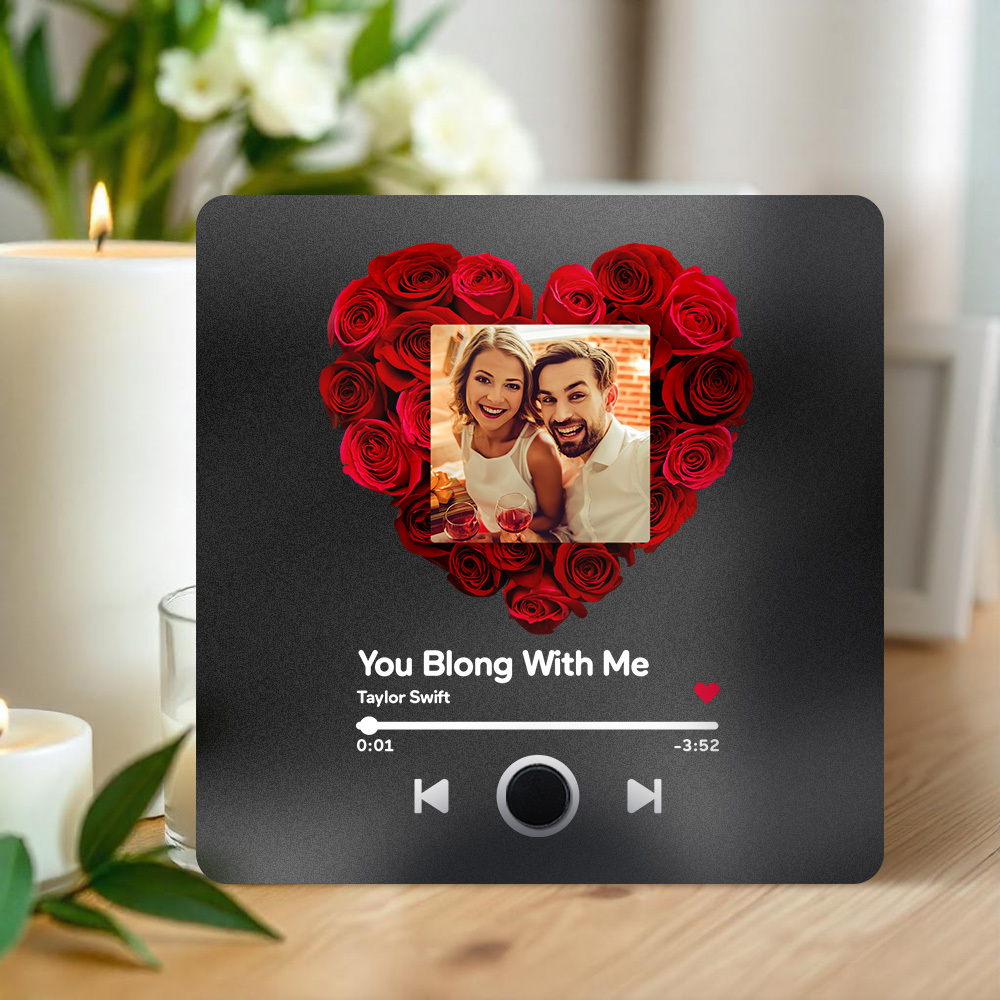 Customized Album Fridge Magnet Personalized Music Fridge Magnet Can Play Songs and Adjust Volume - yourphotoblanketuk