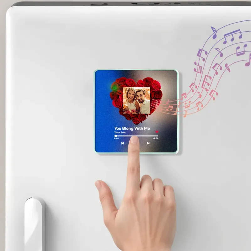 Customized Photo Love Heart Music Fridge Magnet Personalized Multicolor Wall Photo Sticker Music Fridge Magnet Can Play Songs - yourphotoblanketuk