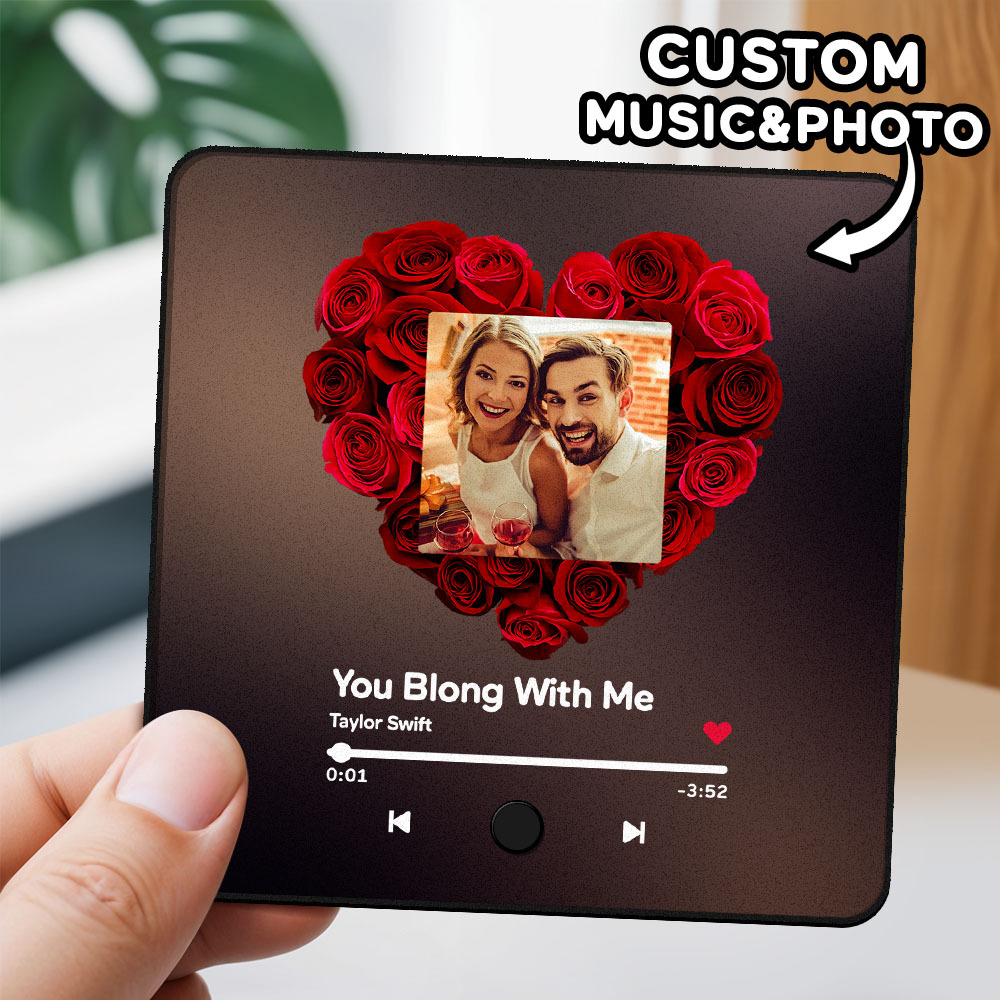 Customized Music Fridge Magnet Personalized spotify music Fridge Magnet Can Play Songs Gifts for Lovers - yourphotoblanketuk