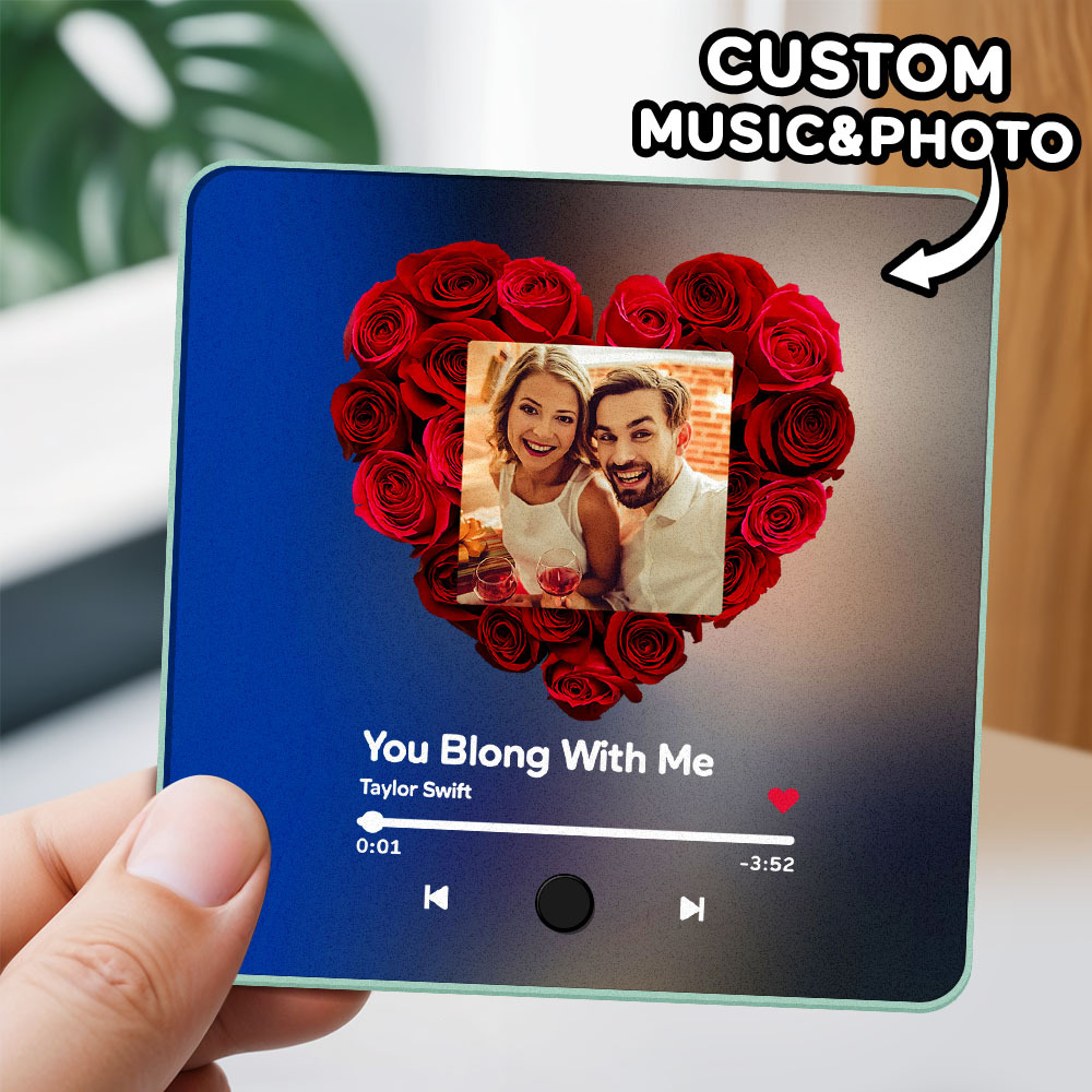 Customized Music Fridge Magnet Personalized spotify music Fridge Magnet Can Play Songs Gifts for Lovers - yourphotoblanketuk
