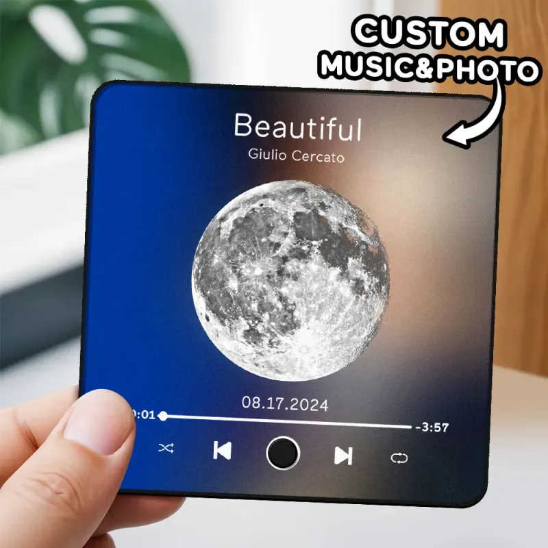 Customized Album Fridge Magnet Personalized Music Fridge Magnet Can Play Songs and Adjust Volume - yourphotoblanketuk