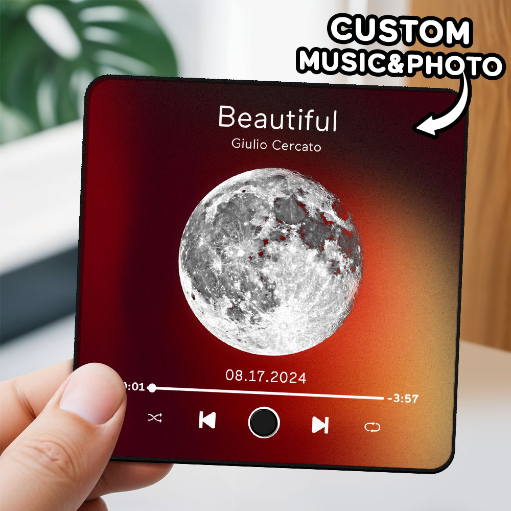 Customized Music Fridge Magnet Personalized spotify music Fridge Magnet Can Play Songs Gifts for Lovers - yourphotoblanketuk