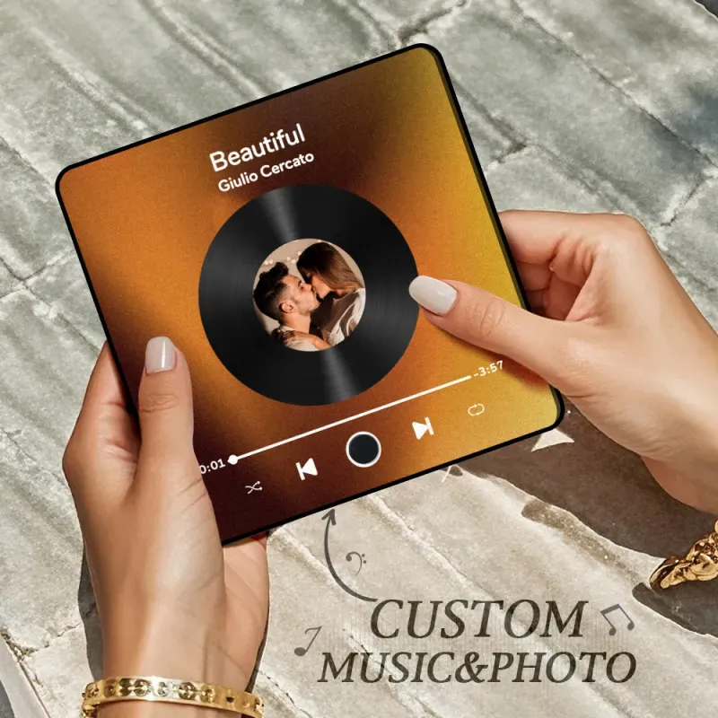Customized Album Fridge Magnet Personalized Music Fridge Magnet Can Play Songs and Adjust Volume - yourphotoblanketuk