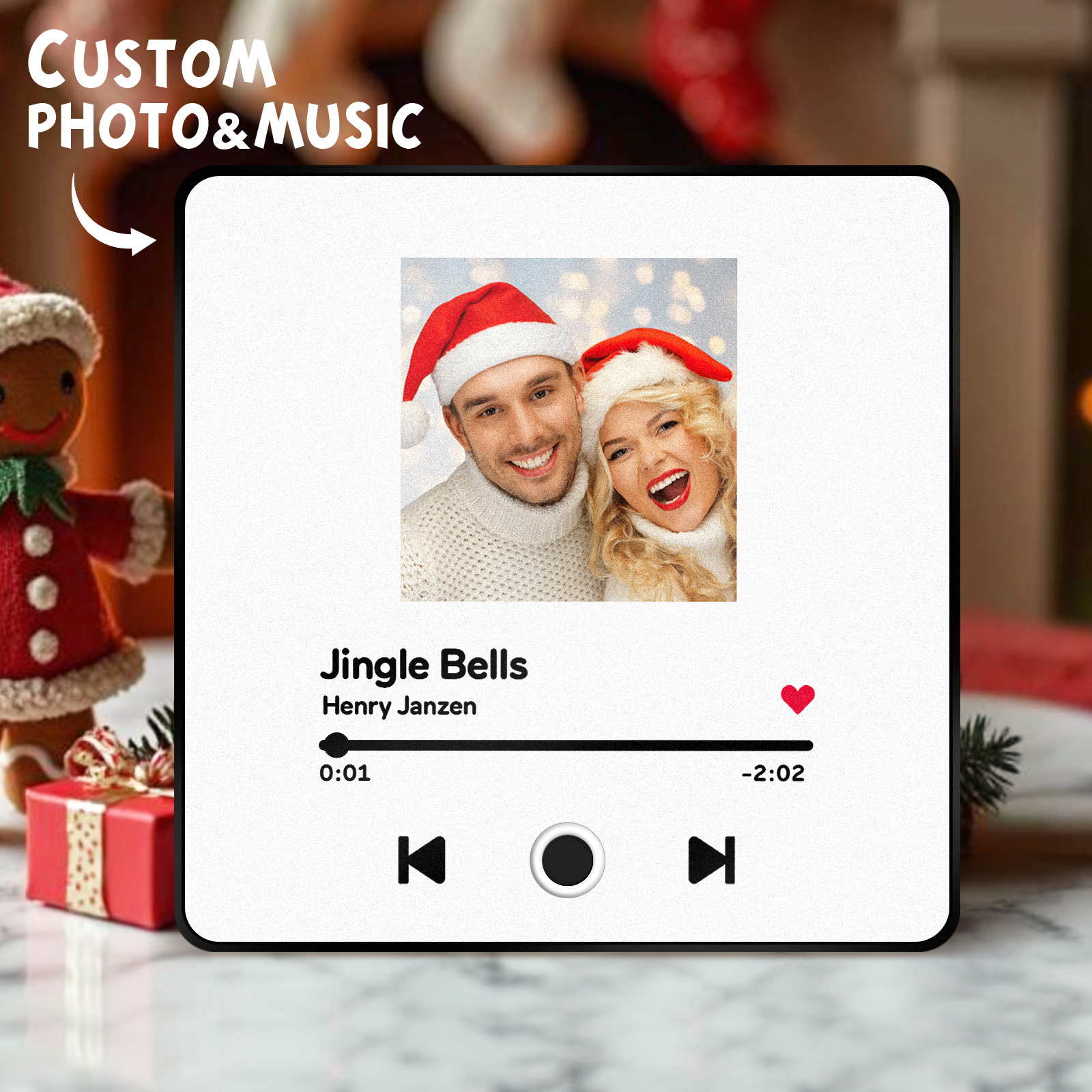 Custom Music Album Fridge Magnet Personalized Music Fridge Magnet Can Play Songs With Adjust Volume Christmas Gifts