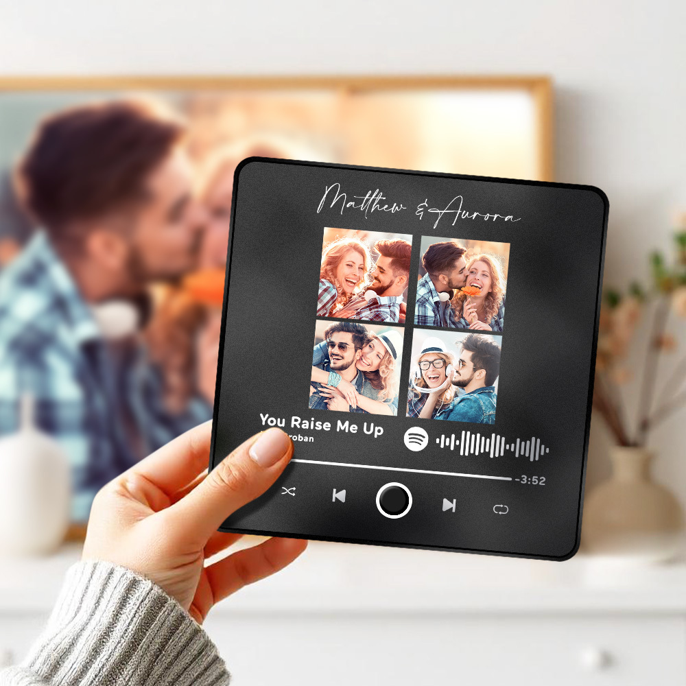 Customized Album Fridge Magnet Personalized Music Fridge Magnet Can Play Songs and Adjust Volume - yourphotoblanketuk