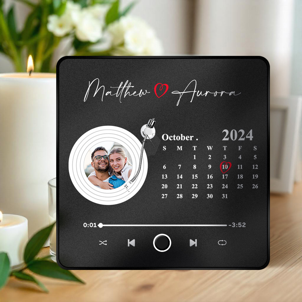 Personalized Music Fridge Magnet with Custom Name Funny Gift for Couples - yourphotoblanketuk