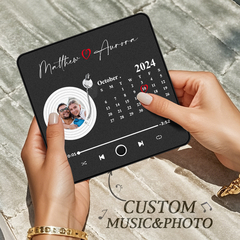 Customized Album Fridge Magnet Personalized Music Fridge Magnet Can Play Songs and Adjust Volume - yourphotoblanketuk