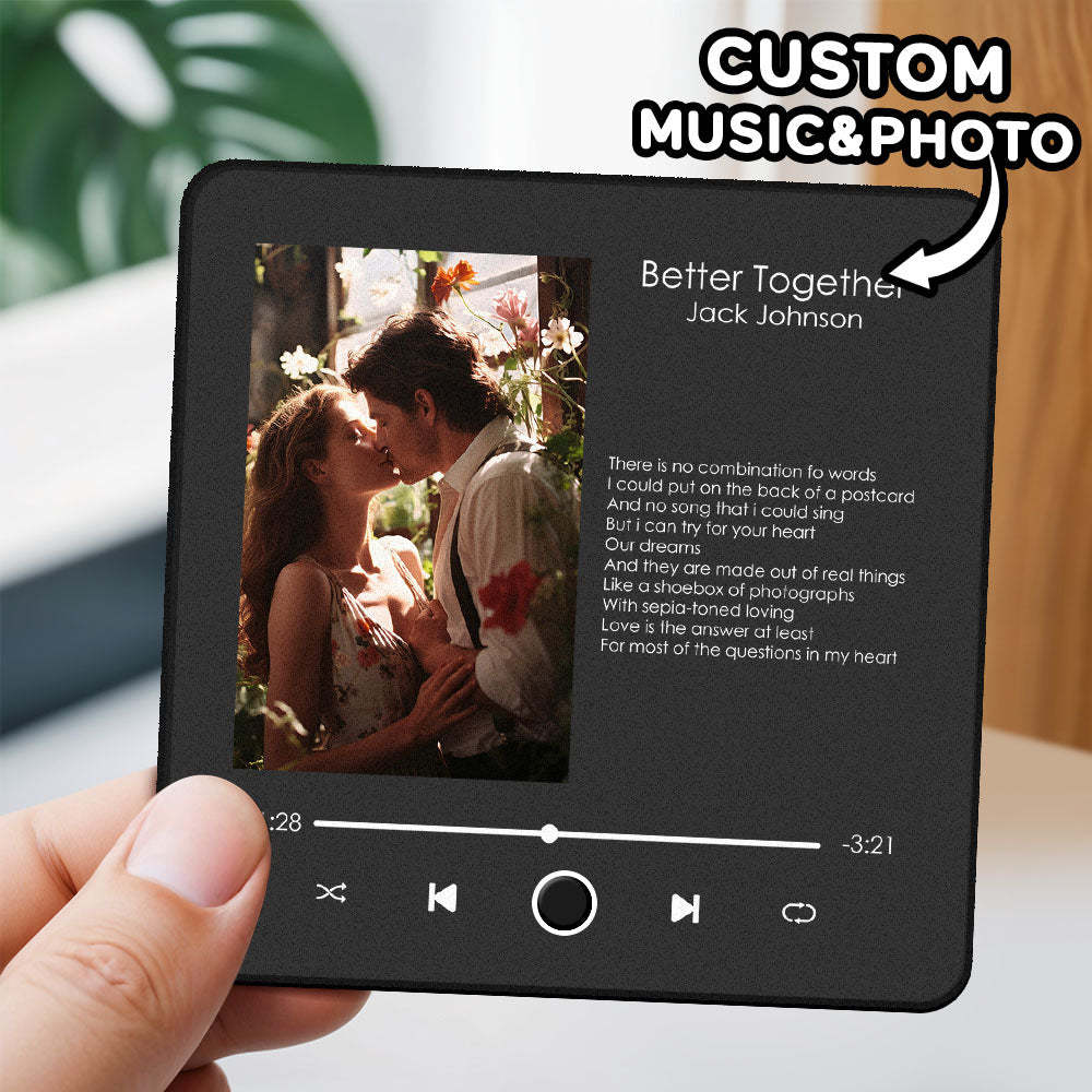 Customized Album Fridge Magnet Personalized Music Fridge Magnet Can Play Songs and Adjust Volume - yourphotoblanketuk