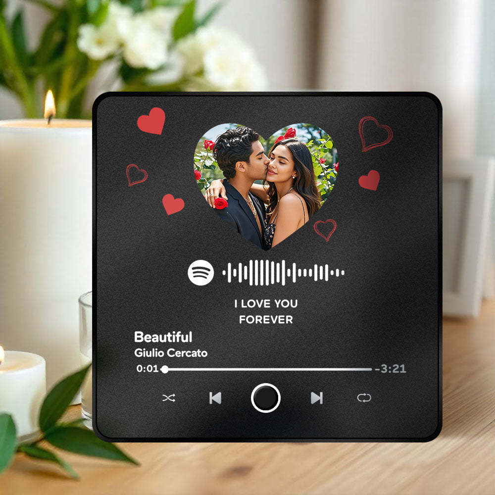Customized Album Fridge Magnet Personalized Music Fridge Magnet Can Play Songs and Adjust Volume - yourphotoblanketuk
