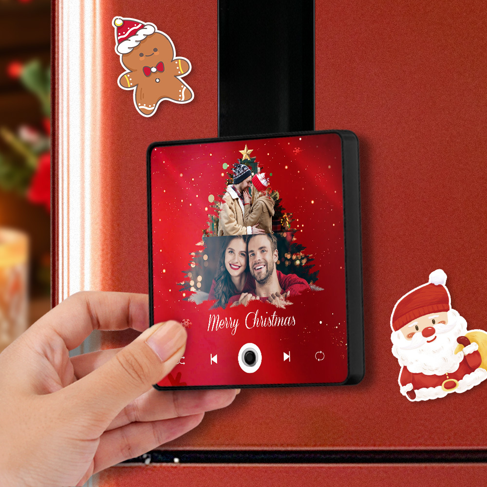 Custom Fridge Magnets Play Music, Custom Photo Create Your Own Personalized Christmas Gift - yourphotoblanketuk