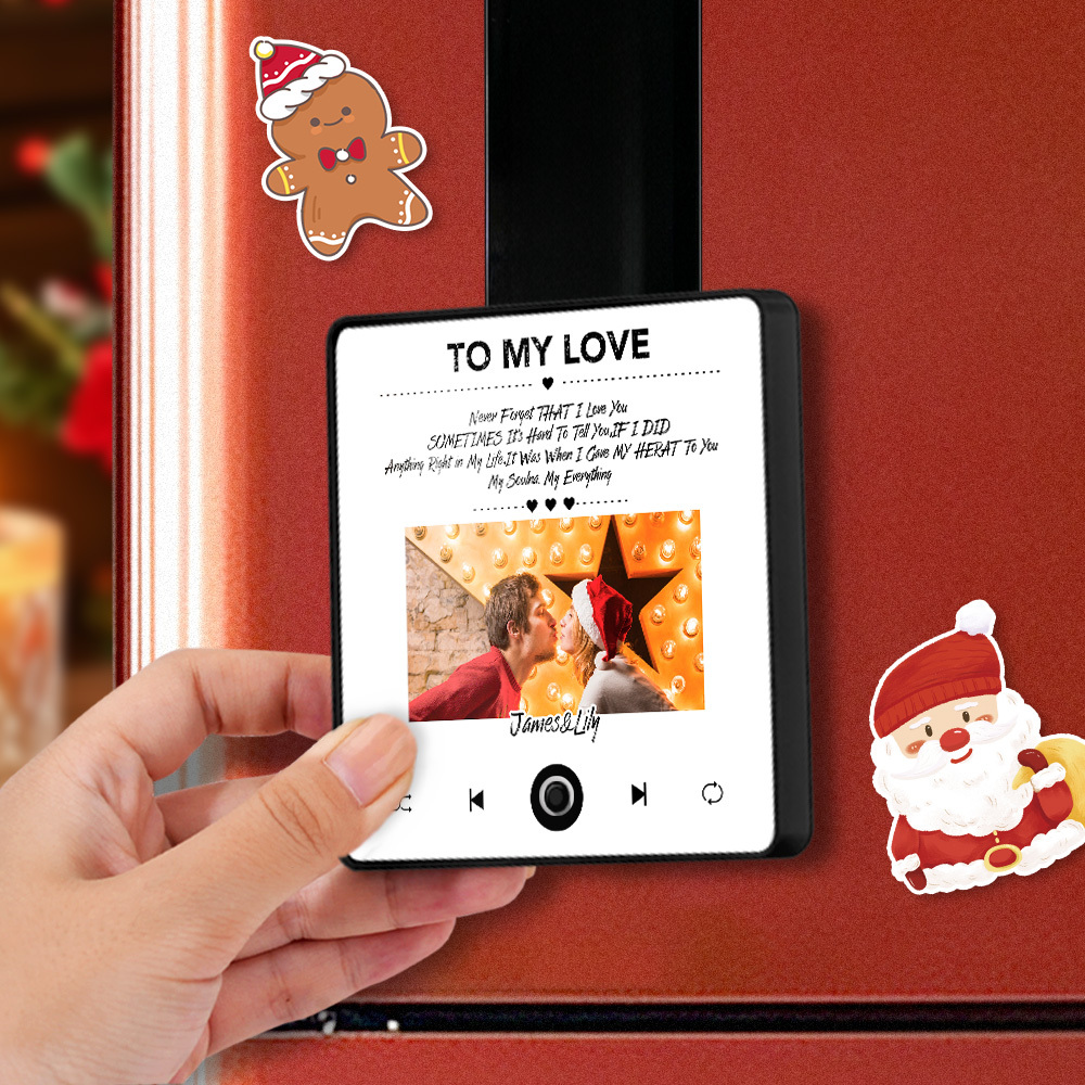 Music Fridge Magnets Couple Christmas Gift Play Play Music to Evoke Precious Memories - yourphotoblanketuk