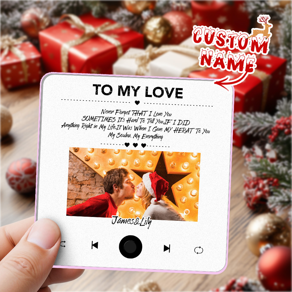 Christmas Music Fridge Magnet with Photo - Play Music to Make Christmas Full of Joy & Memories - yourphotoblanketuk