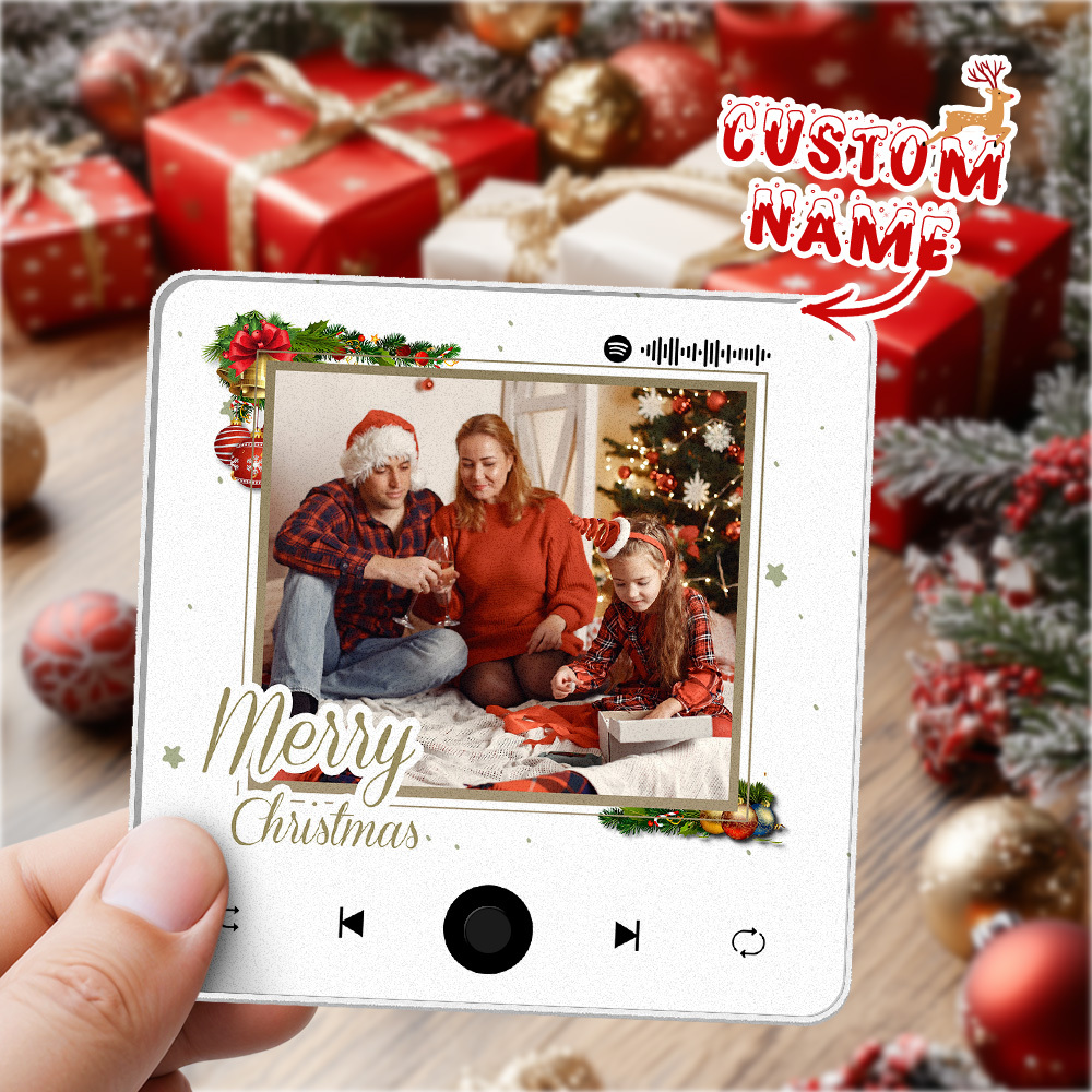 Custom Fridge Magnets Play Music, Custom Photo Create Your Own Personalized Christmas Gift - yourphotoblanketuk