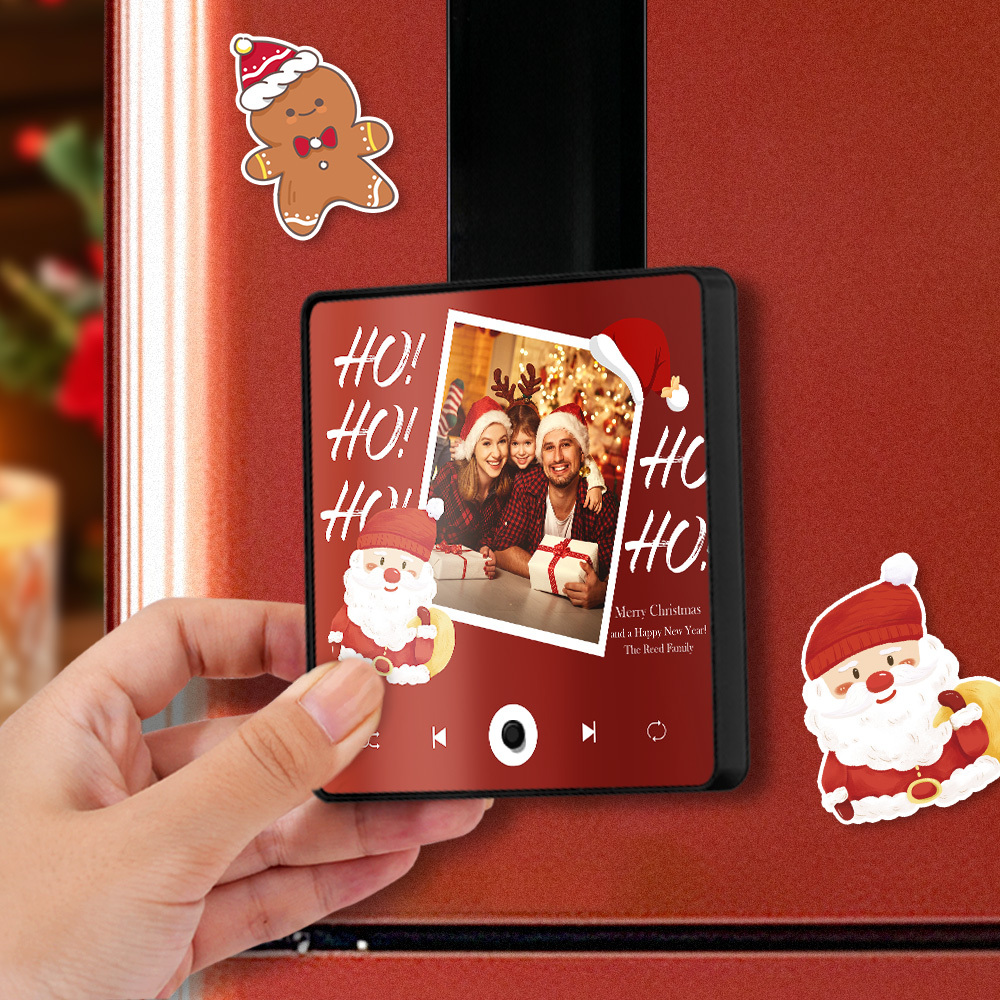 Custom Fridge Magnets Play Music, Custom Photo Create Your Own Personalized Christmas Gift - yourphotoblanketuk