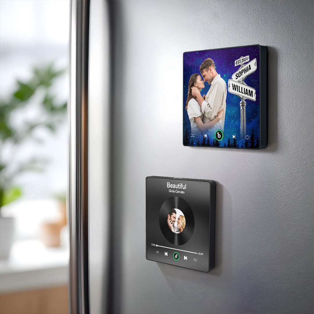 New 4.0 Upgrade Custom Music Fridge Magnet Street Sign Style Fridge Magnet Gift for Lover - yourphotoblanketuk