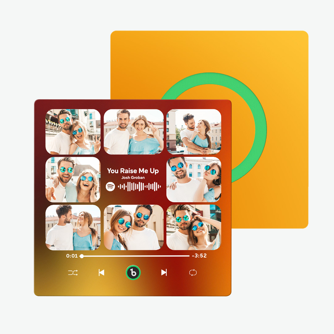 Personalized Music Fridge Magnet Can Plays Song FridgeBeats Pro Supports Bluetooth Connectivity Upgrade Photo Colorful Album Fridge Magnet 9 Photos Gifts for Valentine's Day - yourphotoblanketuk
