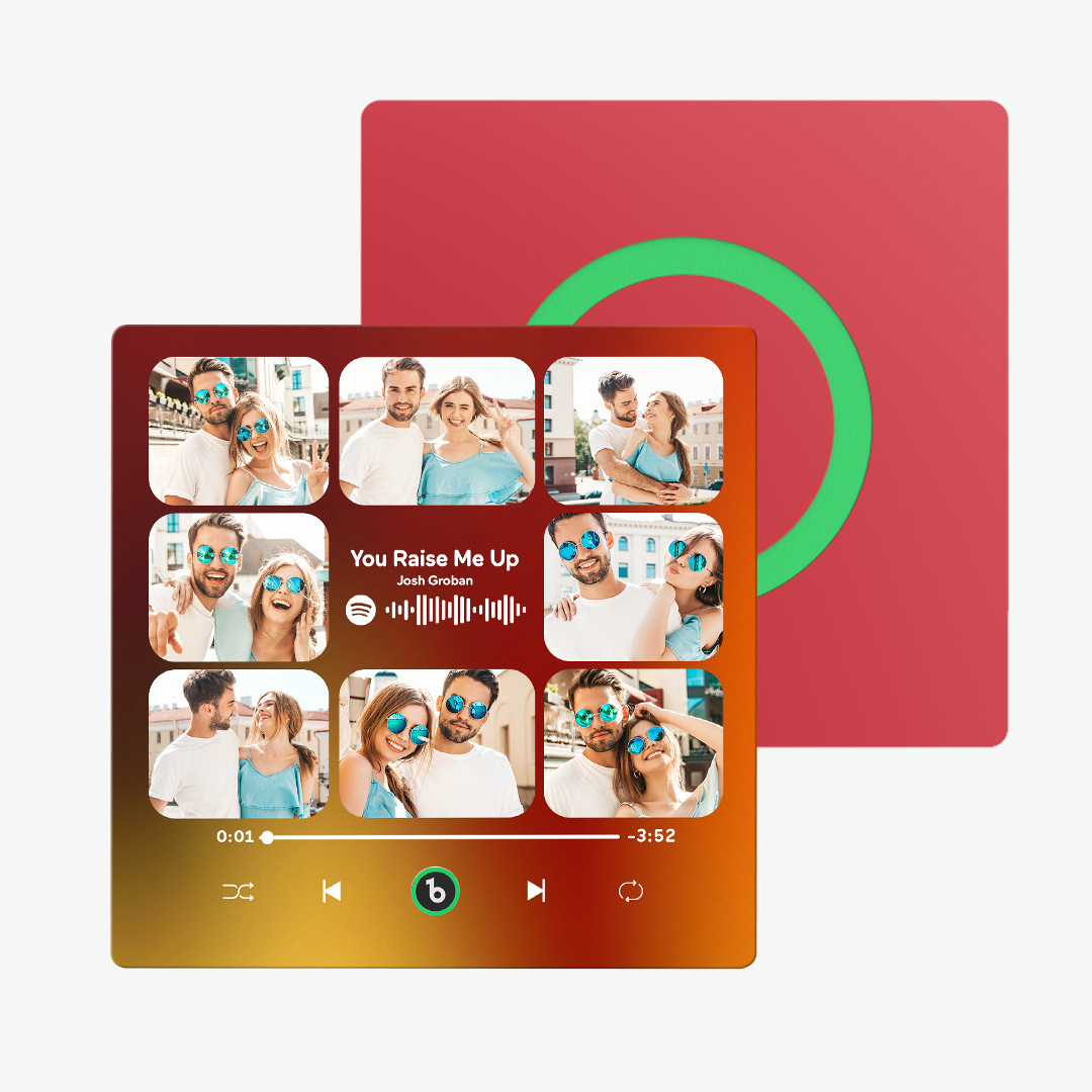 Personalized Music Fridge Magnet Can Plays Song FridgeBeats Pro Supports Bluetooth Connectivity Upgrade Photo Colorful Album Fridge Magnet 9 Photos Gifts for Valentine's Day - yourphotoblanketuk