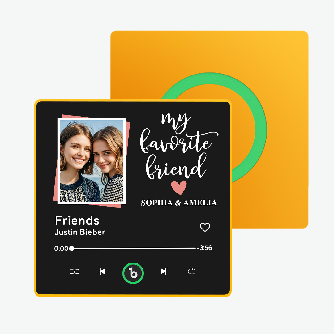 Personalized Music Fridge Magnet Colorful Album Fridge Magnet Can Plays Song FridgeBeats Pro Supports Bluetooth Connectivity Gift for Friends Couples - yourphotoblanketuk
