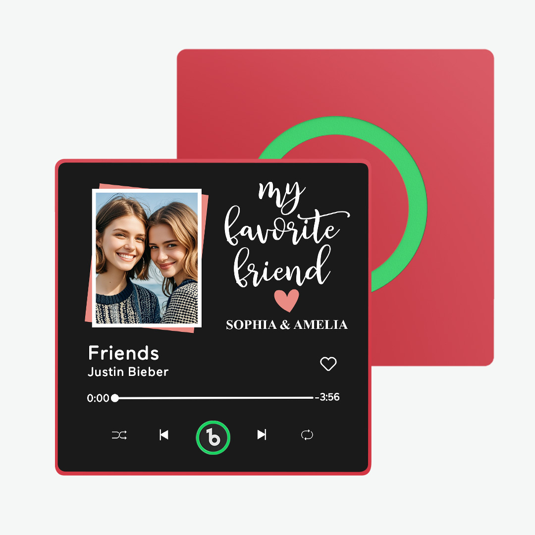 Personalized Music Fridge Magnet Colorful Album Fridge Magnet Can Plays Song FridgeBeats Pro Supports Bluetooth Connectivity Gift for Friends Couples - yourphotoblanketuk