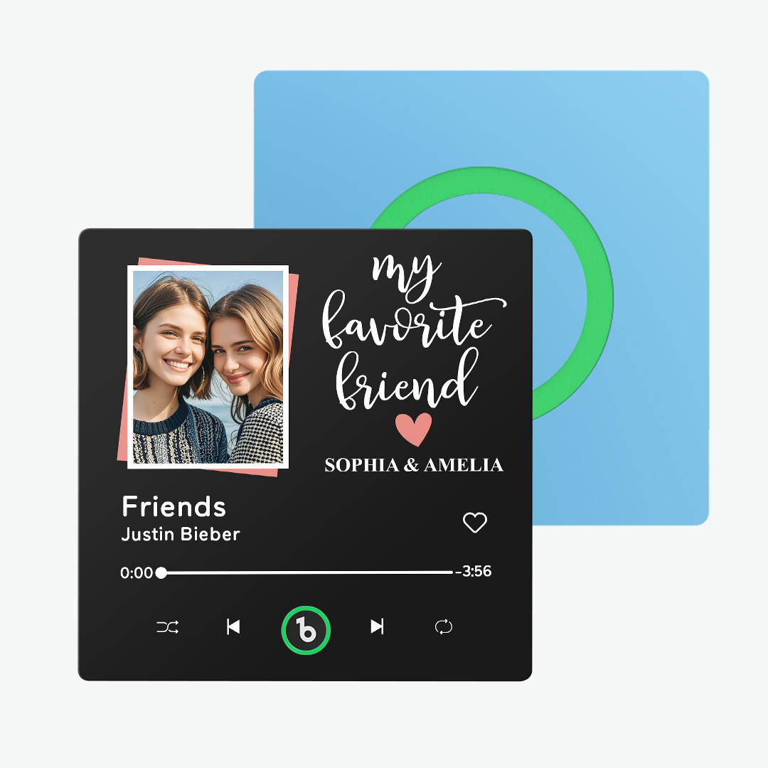 Personalized Music Fridge Magnet Colorful Album Fridge Magnet Can Plays Song FridgeBeats Pro Supports Bluetooth Connectivity Gift for Friends Couples - yourphotoblanketuk