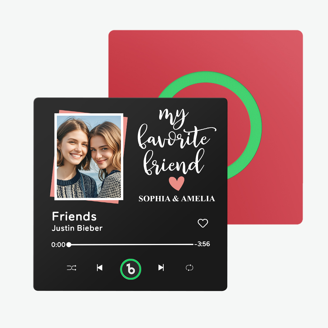 Personalized Music Fridge Magnet Colorful Album Fridge Magnet Can Plays Song FridgeBeats Pro Supports Bluetooth Connectivity Gift for Friends Couples - yourphotoblanketuk