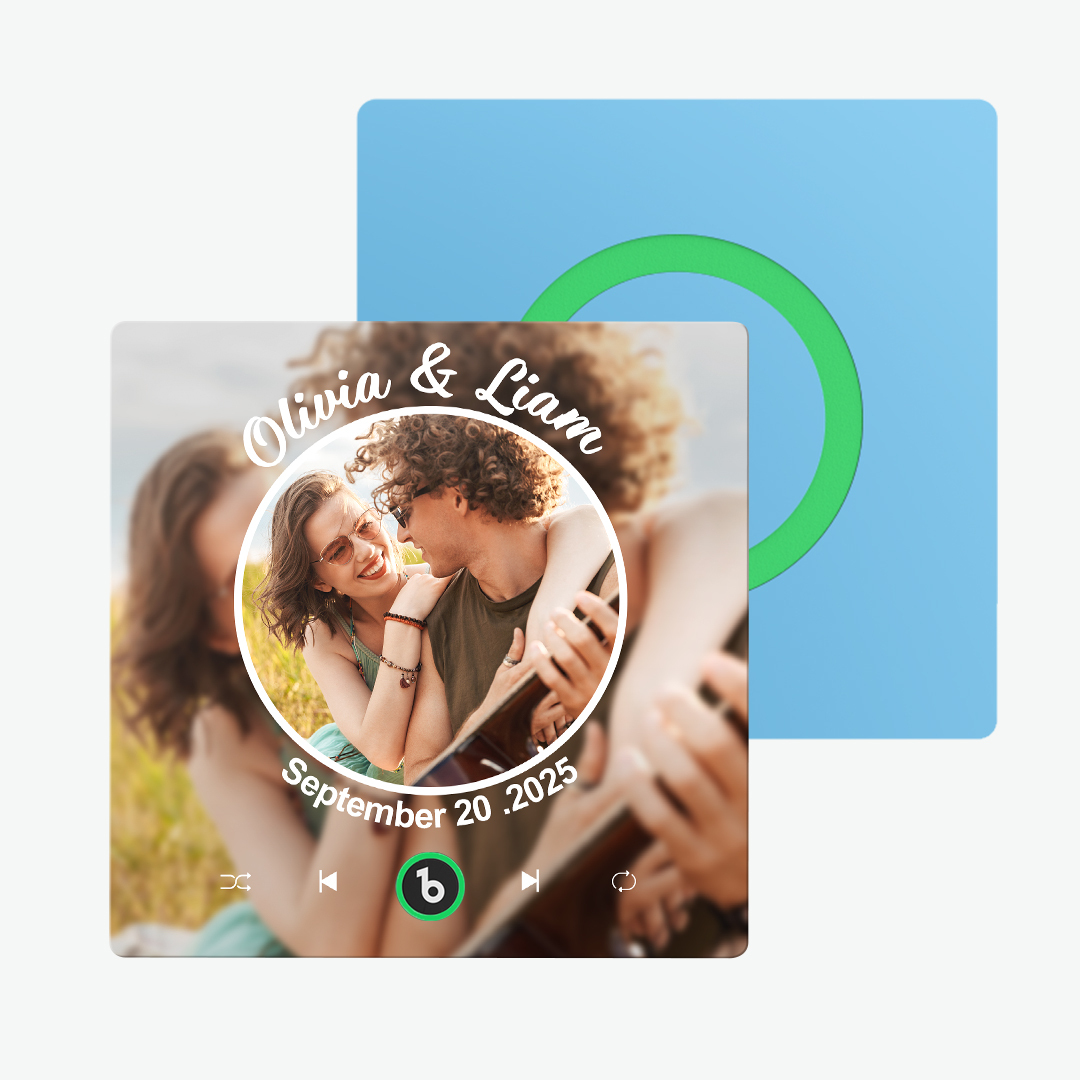 Customized Photo & Music Fridge Magnets Personalized Memory Photo Colorful Album Fridge Magnet Can Plays Song FridgeBeats Pro Supports Bluetooth Connectivity Home Decor Valentine's Day Gifts - yourphotoblanketuk