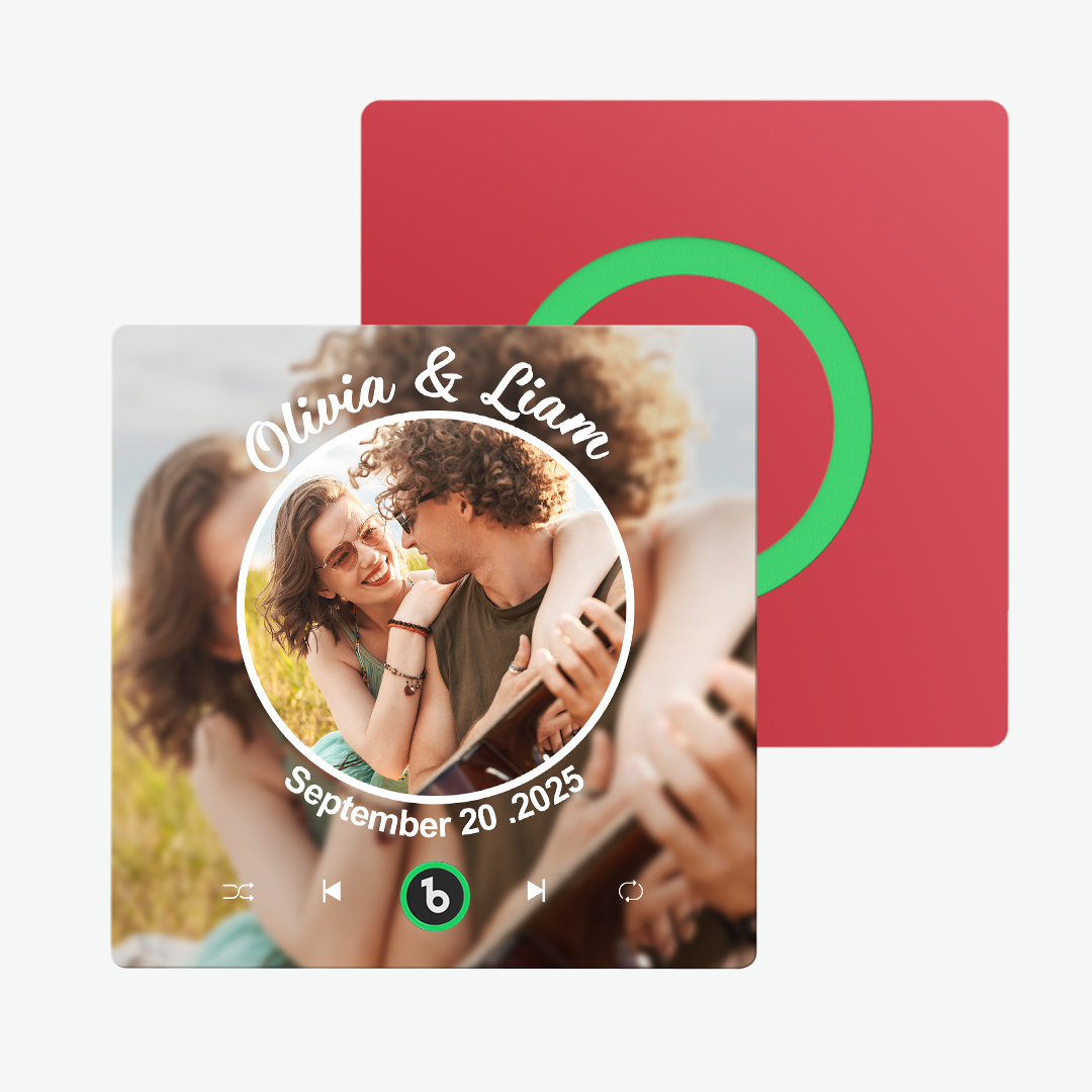 Customized Photo & Music Fridge Magnets Personalized Memory Photo Colorful Album Fridge Magnet Can Plays Song FridgeBeats Pro Supports Bluetooth Connectivity Home Decor Valentine's Day Gifts - yourphotoblanketuk