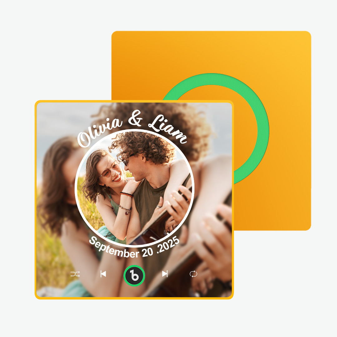 Customized Photo & Music Fridge Magnets Personalized Memory Photo Colorful Album Fridge Magnet Can Plays Song FridgeBeats Pro Supports Bluetooth Connectivity Home Decor Valentine's Day Gifts - yourphotoblanketuk