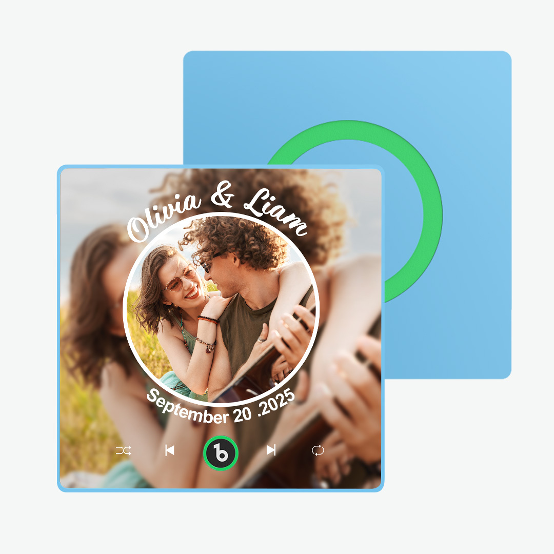 Customized Photo & Music Fridge Magnets Personalized Memory Photo Colorful Album Fridge Magnet Can Plays Song FridgeBeats Pro Supports Bluetooth Connectivity Home Decor Valentine's Day Gifts - yourphotoblanketuk