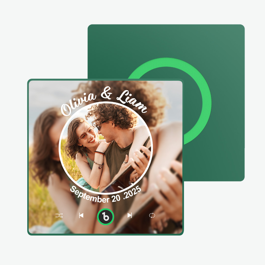 Customized Photo & Music Fridge Magnets Personalized Memory Photo Colorful Album Fridge Magnet Can Plays Song FridgeBeats Pro Supports Bluetooth Connectivity Home Decor Valentine's Day Gifts - yourphotoblanketuk