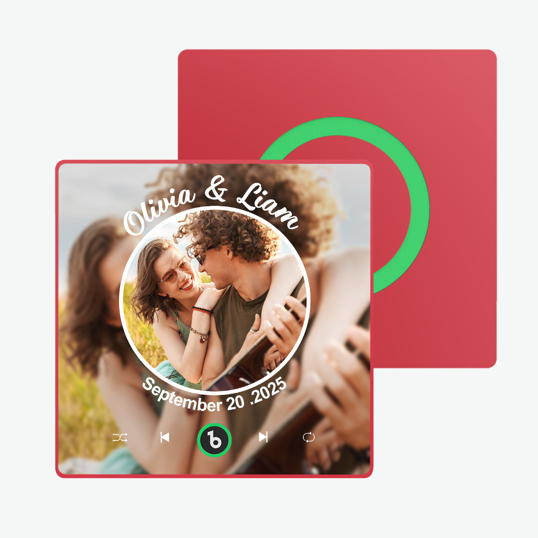 Customized Photo & Music Fridge Magnets Personalized Memory Photo Colorful Album Fridge Magnet Can Plays Song FridgeBeats Pro Supports Bluetooth Connectivity Home Decor Valentine's Day Gifts - yourphotoblanketuk