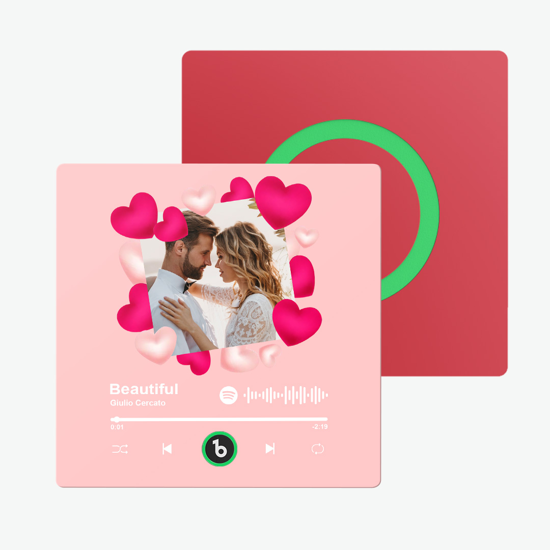 Custom Wedding Photo Fridge Magnets Personalized First Dance Song Magnets Can Play Music Customizable Picture Fridge Magnets Anniversary Valentine's Day Gifts Home Decor for Wife Husband