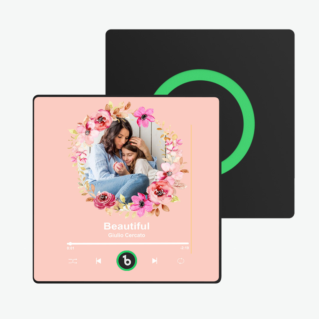 Custom Album Music Magnets for Refrigerator Personalized Memory Photo Magnets Can Play Song Pink Flowers Pictures Magnets Birthday Song Magnet for Mother Grandma - yourphotoblanketuk