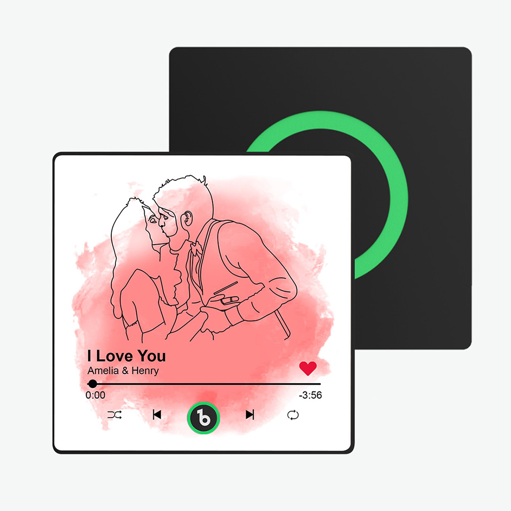 Customized Line Drawing Music Fridge Magnets Personalized Portrait from Photo Fridge Magnets Gift for Husband Wife Home Decor for Couples Valentine's Day Gifts