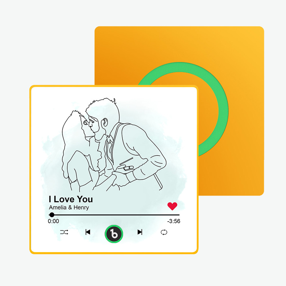 Customized Line Drawing Music Fridge Magnets Personalized Portrait from Photo Fridge Magnets Gift for Husband Wife Home Decor for Couples Valentine's Day Gifts - yourphotoblanketuk