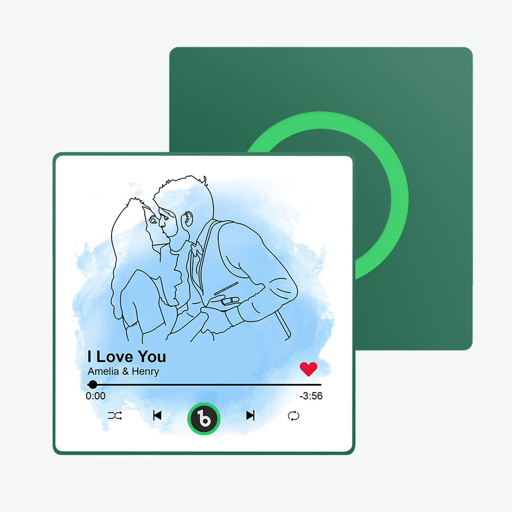 Customized Line Drawing Music Fridge Magnets Personalized Portrait from Photo Fridge Magnets Gift for Husband Wife Home Decor for Couples Valentine's Day Gifts - yourphotoblanketuk