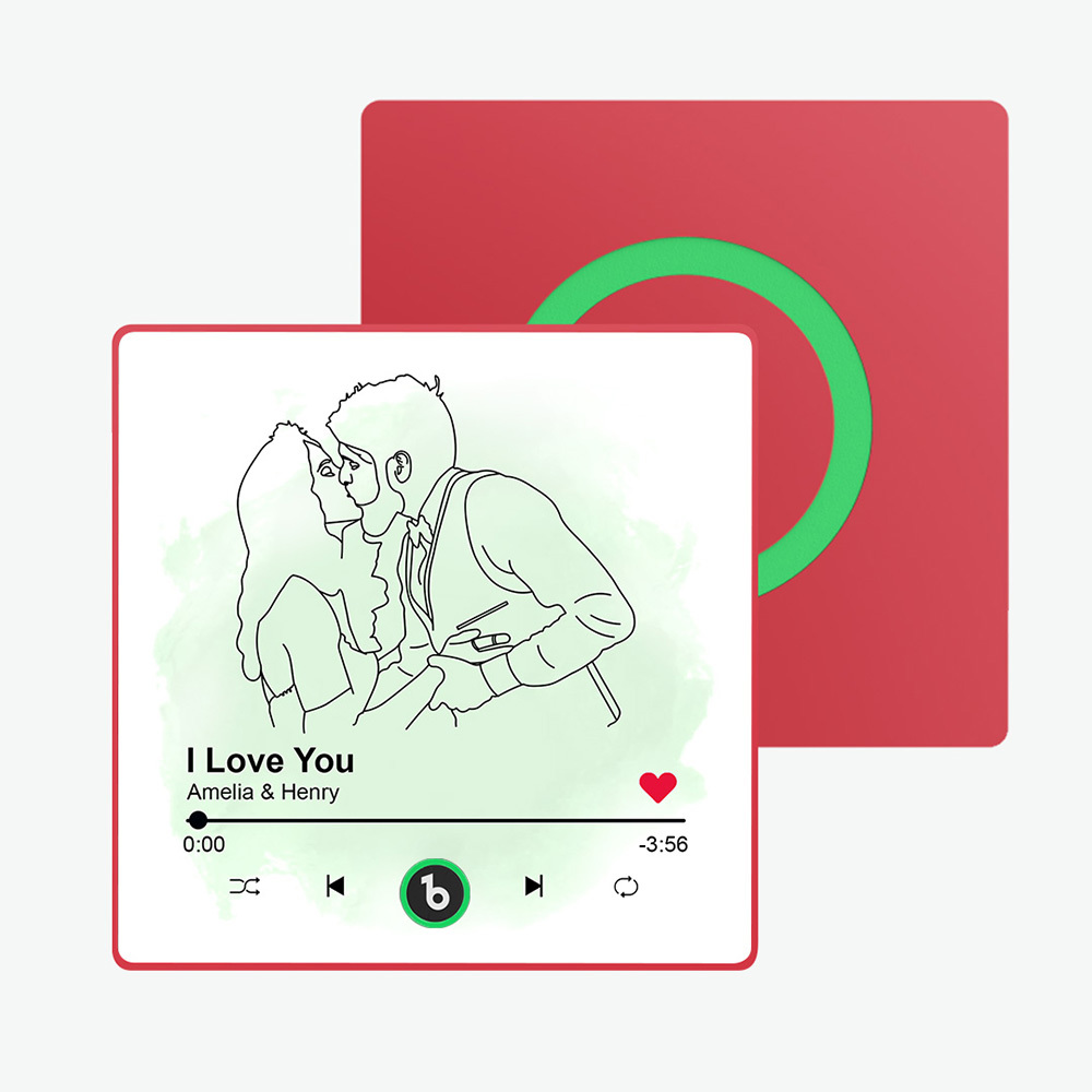 Customized Line Drawing Music Fridge Magnets Personalized Portrait from Photo Fridge Magnets Gift for Husband Wife Home Decor for Couples Valentine's Day Gifts - yourphotoblanketuk