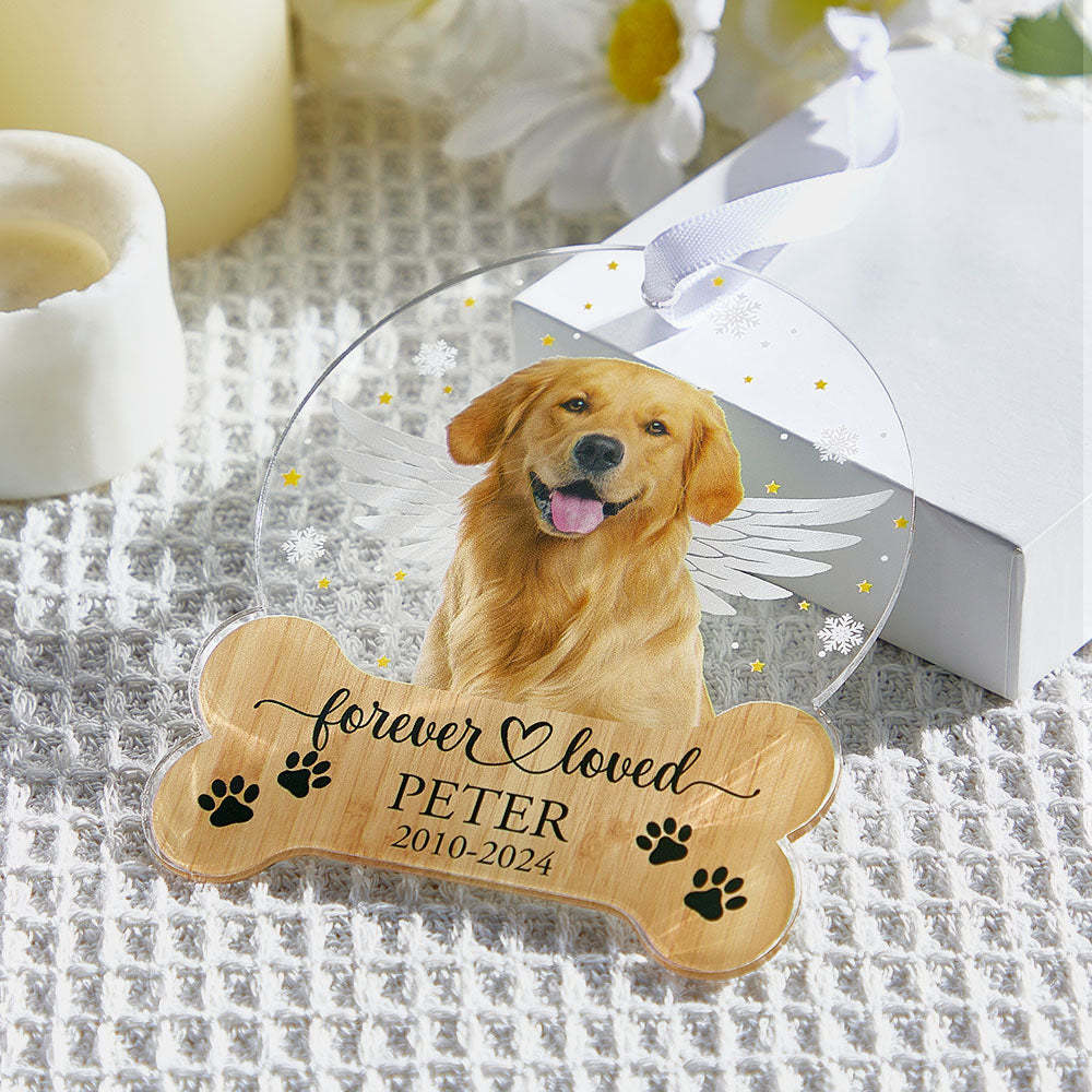 Personalized Pet Memorial Ornament Dog Christmas Ornaments Pet Loss Keepsake Gift for Pet Lovers - yourphotoblanketuk