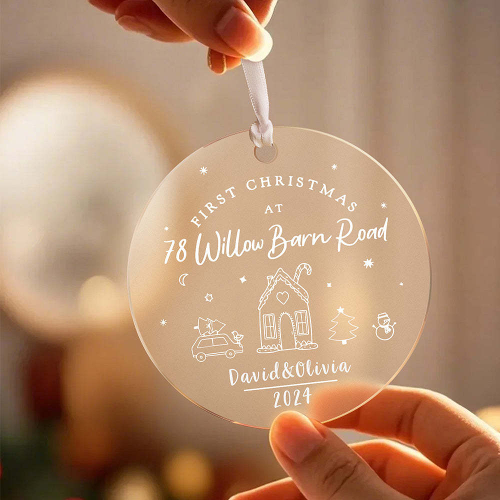 Personalised First Christmas in New Home Ornament New Home Ornament for Housewarming Gift - yourphotoblanketuk