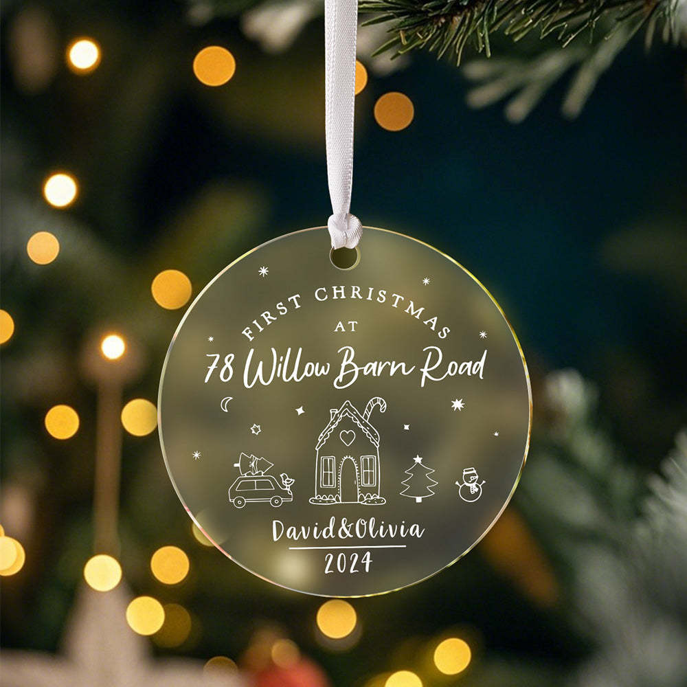 Personalised First Christmas in New Home Ornament New Home Ornament for Housewarming Gift - yourphotoblanketuk