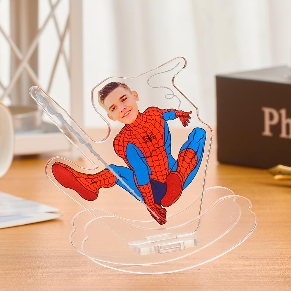 Unique Spiderman Gifts Custom MiniMe Roly-poly Plaque Frame Personalized Desktop Tumbler