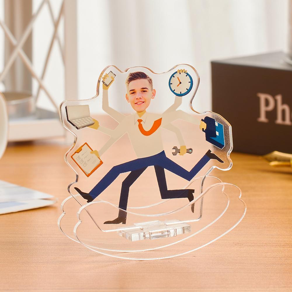 Unique Workaholic Gifts Custom MiniMe Roly-poly Plaque Frame Personalized Desktop Tumbler