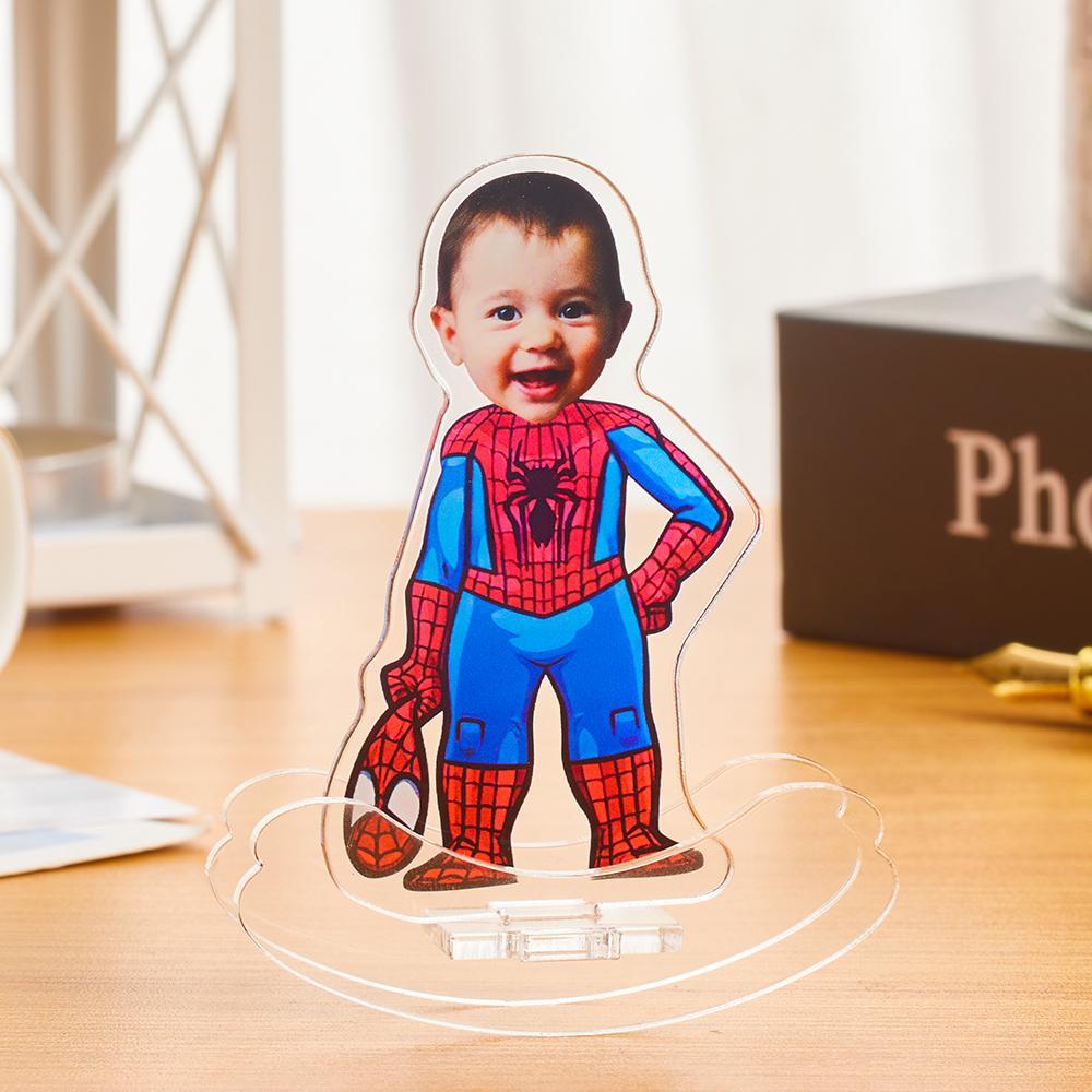 Personalized Tumbler Unique Spiderman Gifts for Him Custom MiniMe Roly-poly Plaque Frame