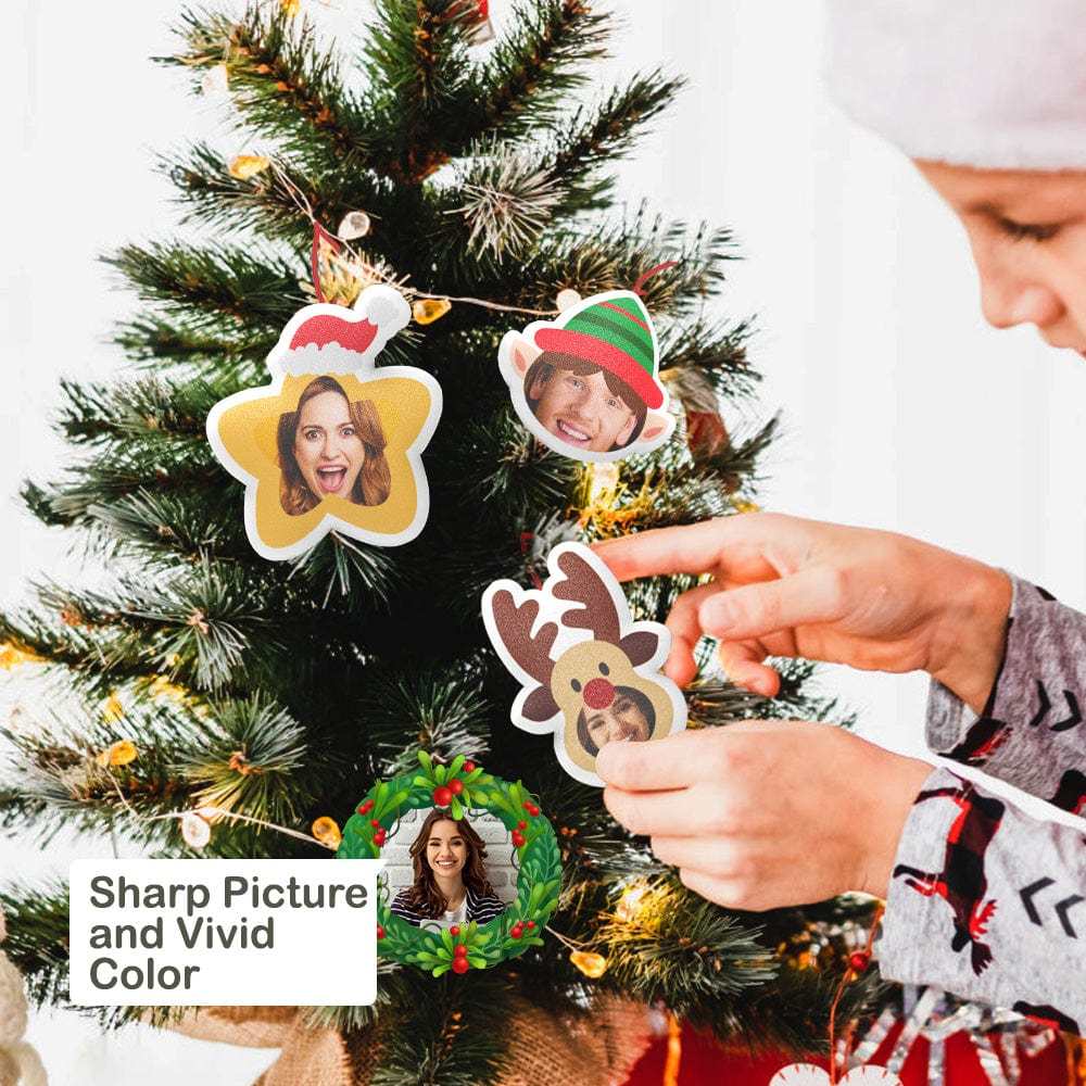 Xmas Suprise Gifts Christmas Photo Hanging Decorations Blind Box Custom Face Christmas Hanging Ornaments - Yourphotoblanket