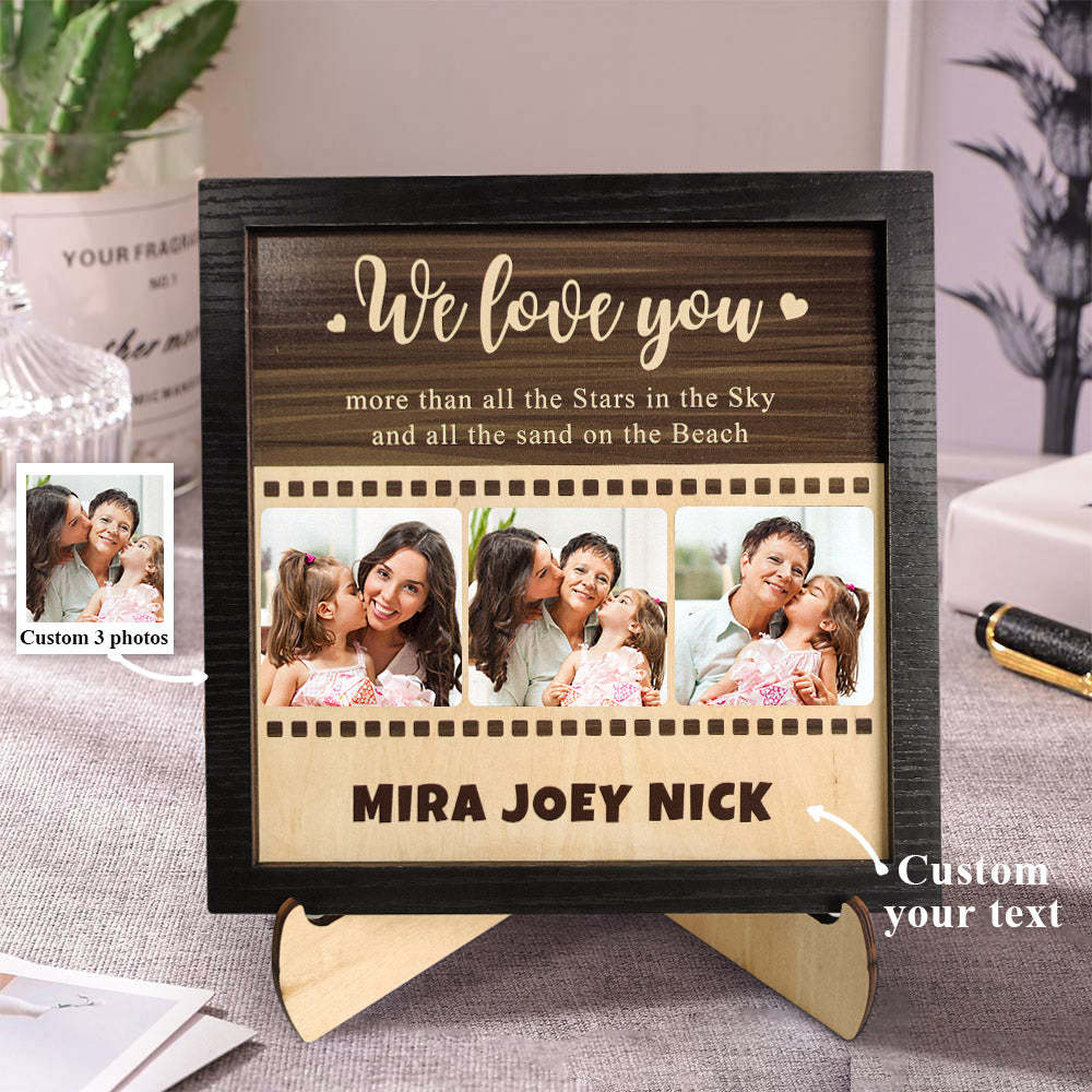 Custom Photo Wooden Ornament Film Photo Plaque Unique Gift for Mom - Yourphotoblanket