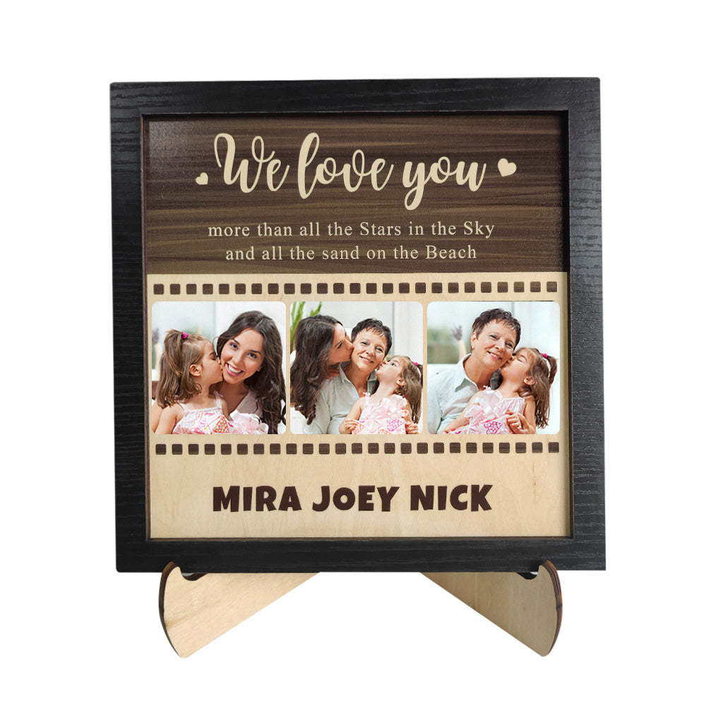 Custom Photo Wooden Ornament Film Photo Plaque Unique Gift for Mom - Yourphotoblanket