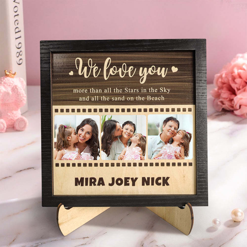 Custom Photo Wooden Ornament Film Photo Plaque Unique Gift for Mom - Yourphotoblanket