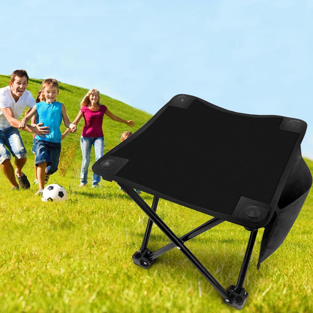 Pure black Folding Camping Stool Portable Outdoor Mini Chair