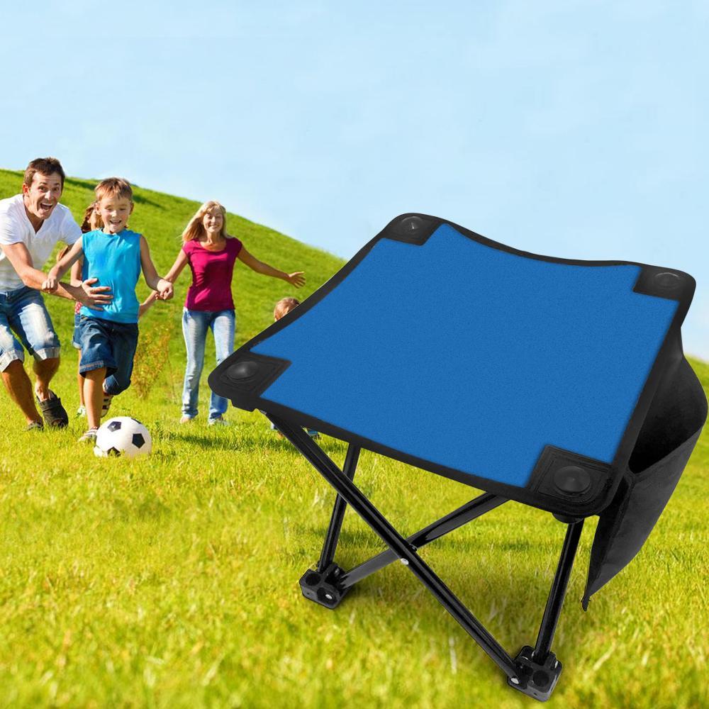 Blue Folding Camping Stool Portable Outdoor Mini Chair