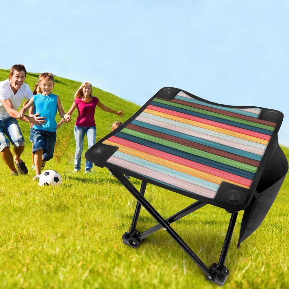 Folding Camping Stool Portable Outdoor Mini Chair Slacker Stool